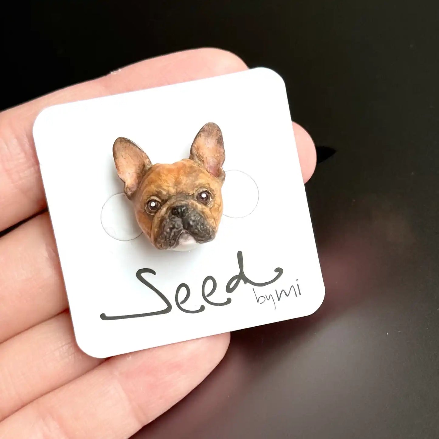 French Bulldog Small Magnet  | Black mask Fawn