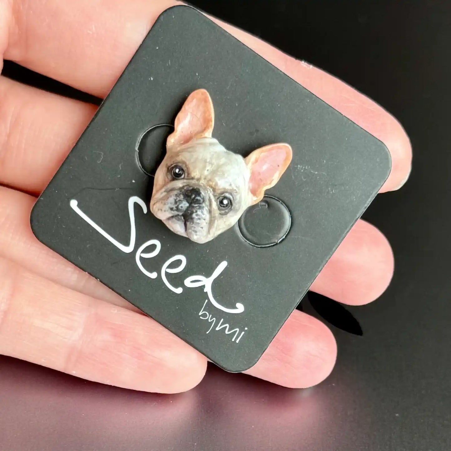 French Bulldog Small Magnet  | Cream