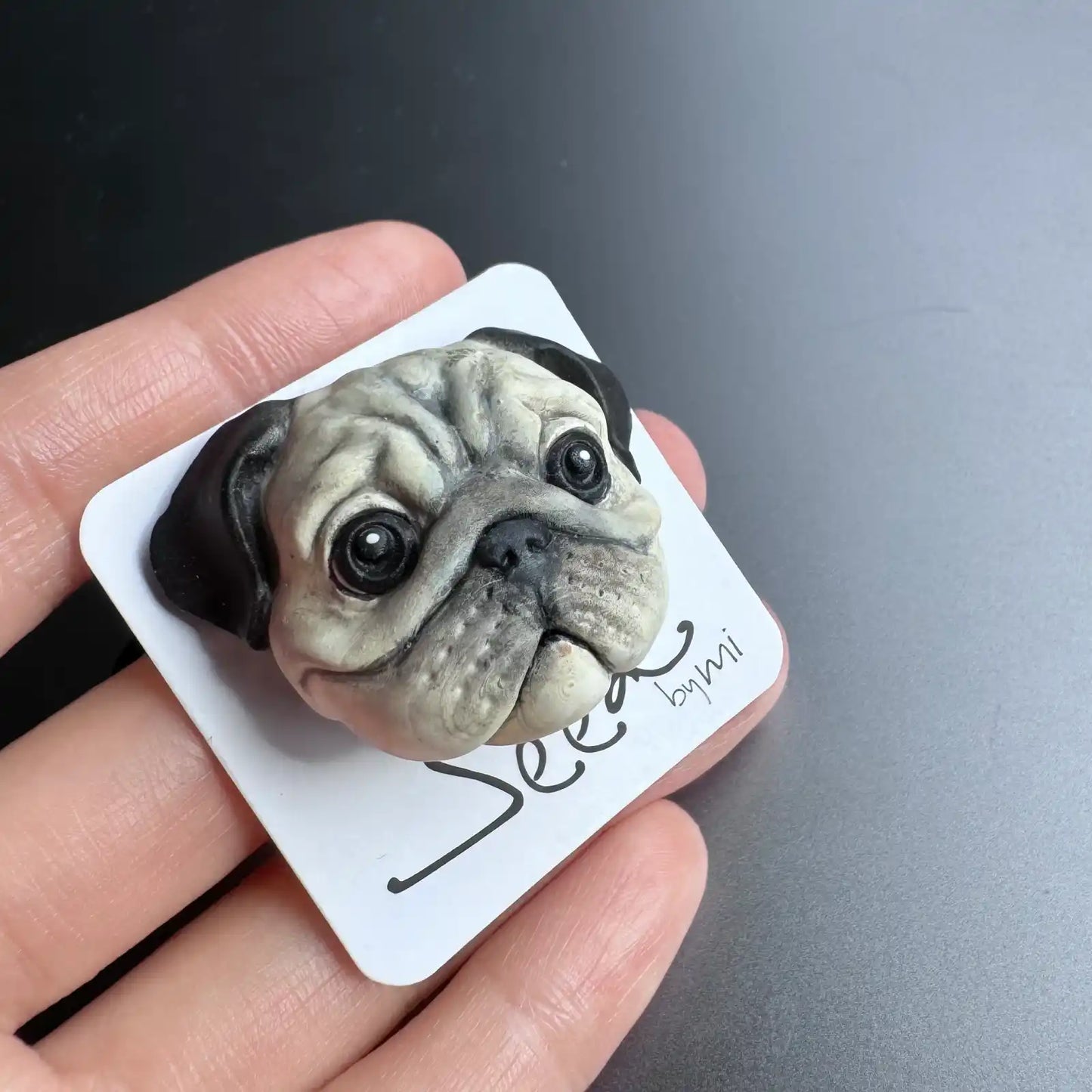 Pug Large magnet | Fawn