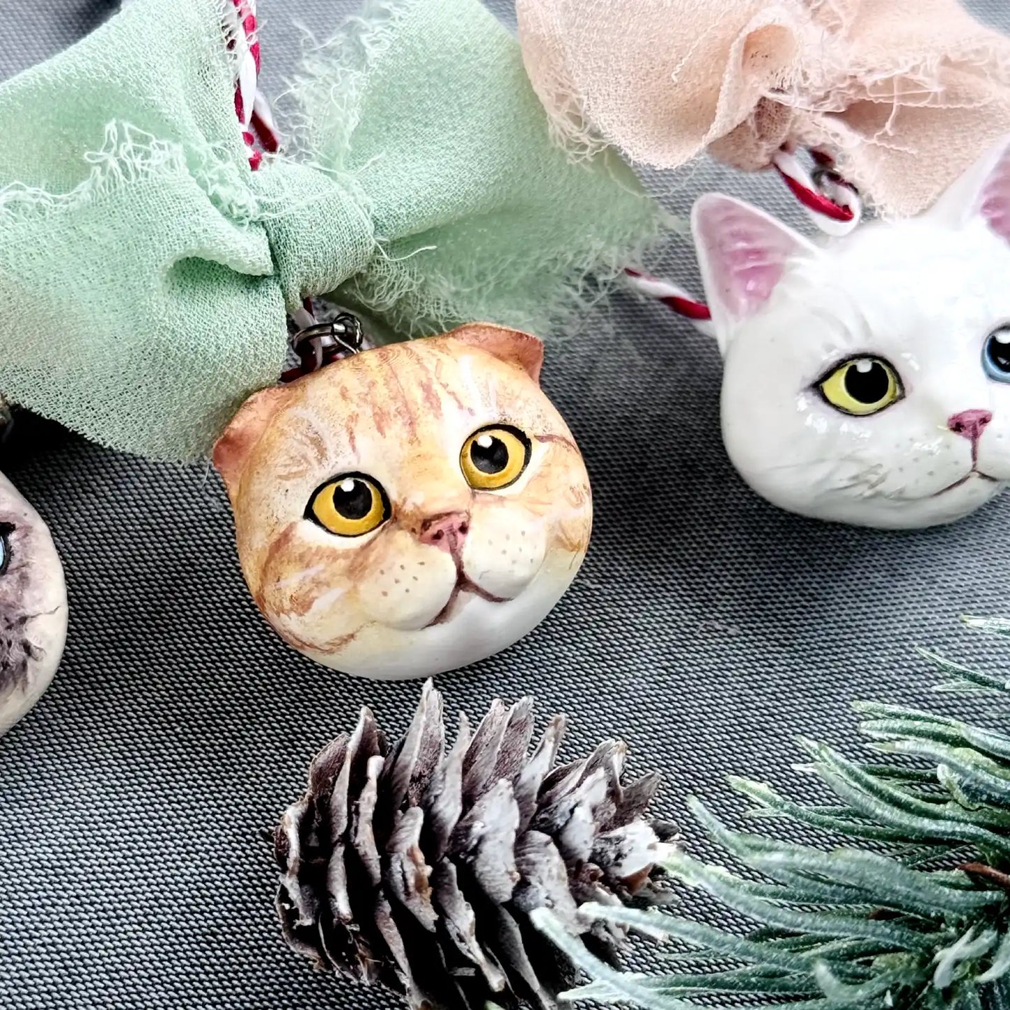 Scottish Fold Tree Ornament | Ginger