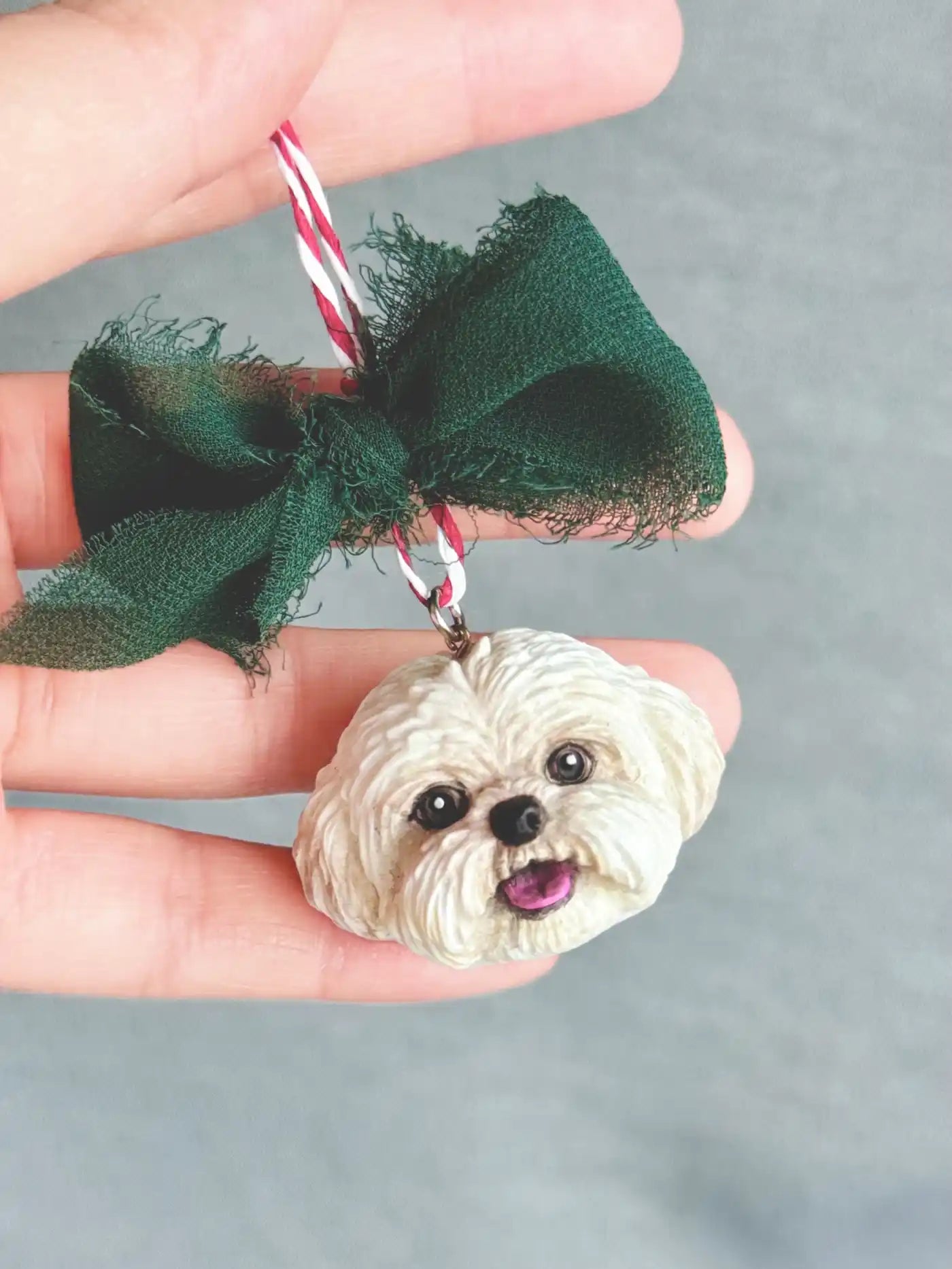 Shih Tzu Tree Ornament | White