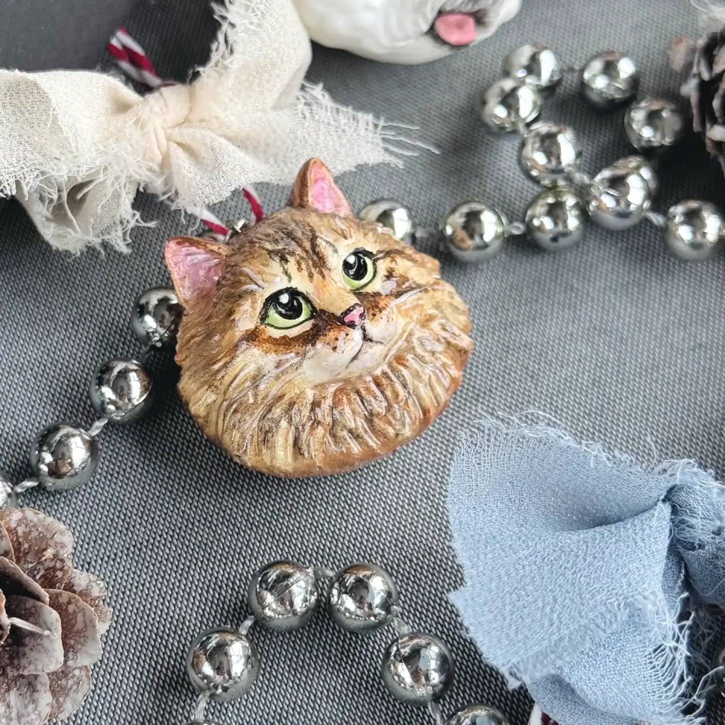 Siberian Tree Ornament | Brown Tabby